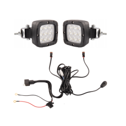 Du lenkiški darbo žibintai 9xLED 1800 LM 13,5 W + jungtis