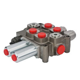 „Galtech Q75“ 2 sekcijų hidraulinis skirstytuvas, 90 l/min., valdomas trosu