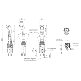 2 sekcijų hidraulinis komplektas: 90 l skirstytuvas su plūduriuojančia sekcija + valdymo svirtis be mygtukų + du 2 m kabeliai