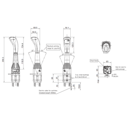3 dalių hidraulinis komplektas: 60 l skirstytuvas + 6/2 solenoidinis vožtuvas + valdymo svirtis su vienu mygtuku + du 1,5 m kabe