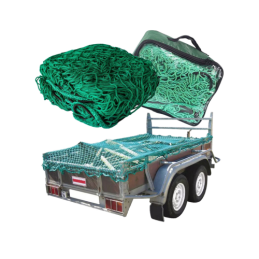 Priekabos krovinio tvirtinimo tinklas su guma 250x400 cm