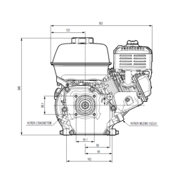 „Honda GX160 UT2SX40H“ vidaus degimo variklis