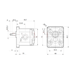 „Honda GX120 UT3QX4OH“ vidaus degimo variklis su GR1 siurbliu, 1,80 cm3