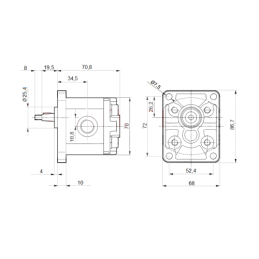 „Honda GX120 UT3QX4OH“ vidaus degimo variklis su GR1 2,45 cm3 siurbliu