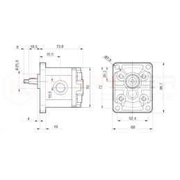 „Honda GX200 UT2QX4OH“ vidaus degimo variklis su GR1 3,05 cm3 siurbliu