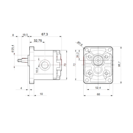 „Honda GX120 UT3QX4OH“ vidaus degimo variklis su GR1 siurbliu, 1,45 cm3