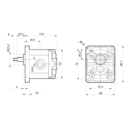 „Honda GX160 UT2SX40H“ vidaus degimo variklis su GR1 siurbliu, 3,80 cm3