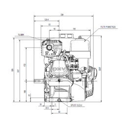 „Honda GX160 UT2SX40H“ vidaus degimo variklis su GR1 siurbliu, 3,80 cm3