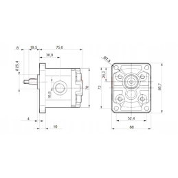 „Honda GX200 UT2QX4OH“ vidaus degimo variklis su GR1 siurbliu, 3,80 cm3