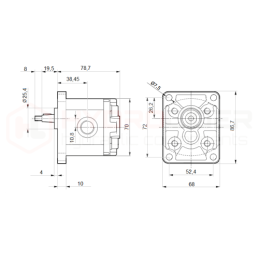 „Honda GX270 UT2QXQ4OH“ vidaus degimo variklis su GR1 siurbliu, 4,70 cm3
