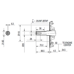 „Honda GX270 UT2QXQ4OH“ vidaus degimo variklis su GR1 siurbliu, 6,25 cm3