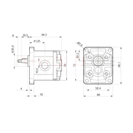 „Honda GX270 UT2QXQ4OH“ vidaus degimo variklis su GR1 siurbliu, 6,25 cm3