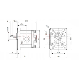 „Honda GX270 UT2QXQ4OH“ vidaus degimo variklis su GR1 siurbliu, 7,60 cm3