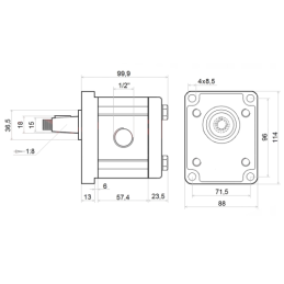 „Honda GX390 UT2QXQ4OH“ vidaus degimo variklis su GR2 8 cm3 siurbliu