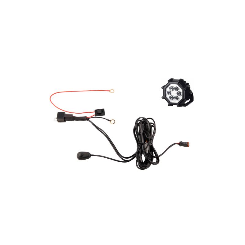 Lenkiškas darbo žibintas 6xLED 1800 LM 20W + jungtis