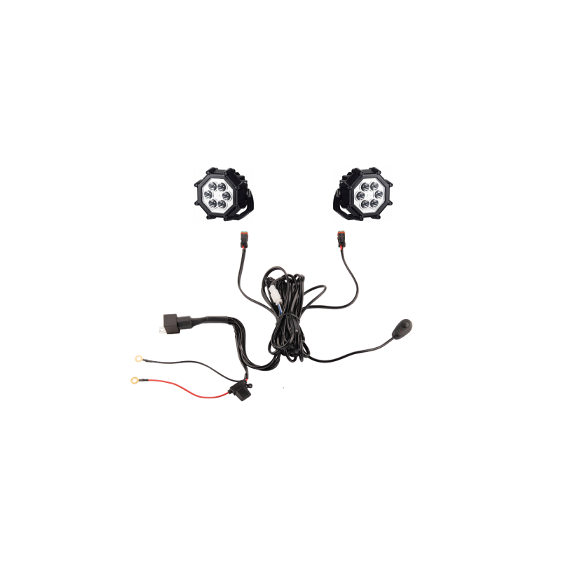 Du lenkiški darbo žibintai 6xLED 1800 LM 20W + jungtis