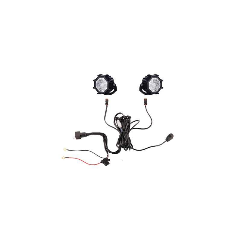 Du lenkiški darbo žibintai 6xLED 1800 LM 20W + jungtis