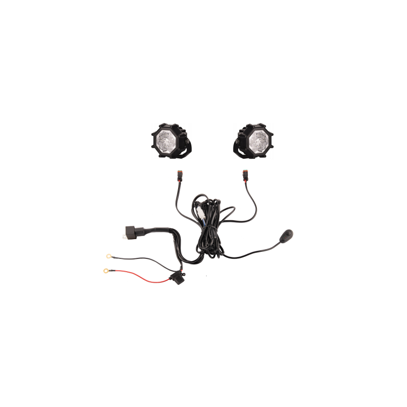 Du lenkiški darbo žibintai 6xLED 3000 LM 32W + jungtis