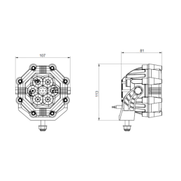 Du lenkiški darbo žibintai 6xLED 3000 LM 32W + jungtis