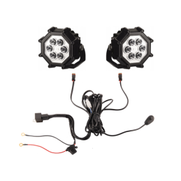 Du lenkiški darbo žibintai 6xLED 3000 LM 40W + jungtis