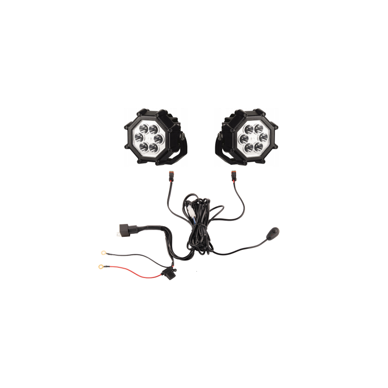 Du lenkiški darbo žibintai 6xLED 3000 LM 40W + jungtis