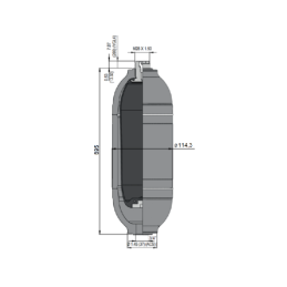 Hidropneumatinis akumuliatorius ACS4 talpa: 4 l, maksimalus slėgis: 330 bar