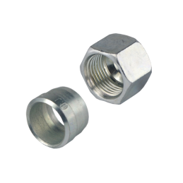 50 x Pilna „Tekalan“ jungtis, vamzdžio žiedas, išorinis skersmuo 8 mm, veržlė, sriegis M14x1,5