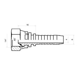 25 x Tiesi jungtis DKR DN6 1SN 2SN 1/4"