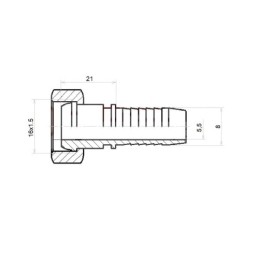 20 x Tiesi sferinė jungtis DKM DN8 1/2SN M16x1.5