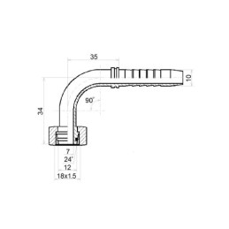 20 x Kampinis srieginis elementas DKOL-90 DN10 1SN 2SN M18x1.5