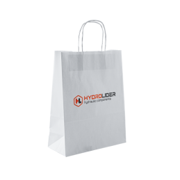 20 x Baltas ekologiškas popierinis maišelis 250x110x320 HLR