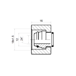 20 x Hidraulinis kištukas, išorinis sriegis M18x1.5