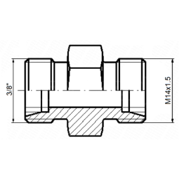20 x Tiesios hidraulinės jungties tipas: BB sriegiai: BSP 3/8" - M14x1.5