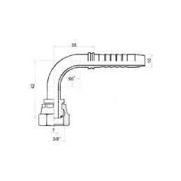 20 x Kampinis jungiamasis elementas DKR-90 DN10 1SN 2SN 3/8"