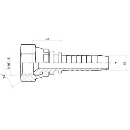20 x Tiesi jungtis DKJ DN10 1/2SN 9/16"-18 UNF