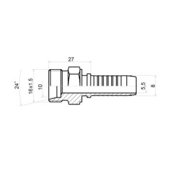 20 x Tiesi jungtis CEL DN8 1SN 2SN M16x1.5