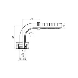 20 x Kampinis srieginis elementas DKOL-90 DN6 1SN 2SN M16x1.5