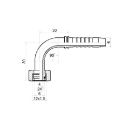 20 x Kampinis srieginis elementas DKOL-90 DN6 1SN 2SN M12x1.5