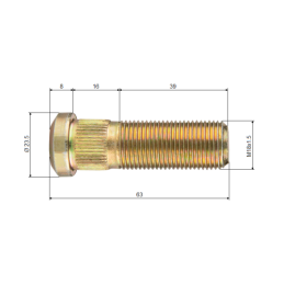20 x M18x1.5 varžtas priekabos rato tvirtinimui D-47 6050030302