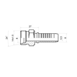 20 x Tiesus jungiamasis elementas CEL DN8 1SN 2SN M14x1.5
