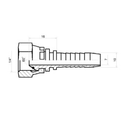 20 x Tiesi jungtis DKR DN10 1SN 2SN 1/4"