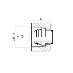 10 x Srieginis hidraulinis kištukas M22x1.5