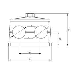 10 x Pilnas dvigubas spaustukas 8 mm žalias
