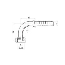 10 x DKM-90 KAMPINIS RUTULYS GORFUOTAS DN10 1/2SN M18x1.5