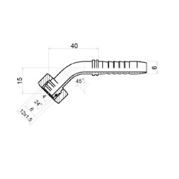 10 x Kampinis srieginis elementas DKOL-45 DN6 1SN 2SN M12x1.5