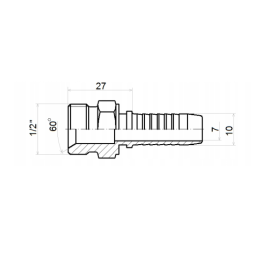 10 x AGR TIESUS UŽSPAUDIMAS DN10 1SN 2SN 1/2"
