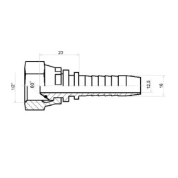 10 x Tiesi jungtis DKR DN16 1SN 2SN 1/2"