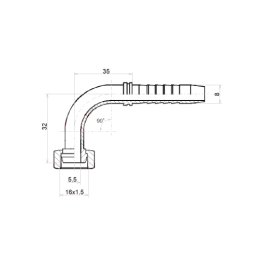 10 x DKM-90 KAMPINIS RUTULYS GORFUOTAS DN8 1/2SN M16x1.5