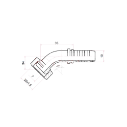 10 x DKM-45 KAMPINIS RUTULYS GORFUOTAS DN10 1/2SN M20x1.5