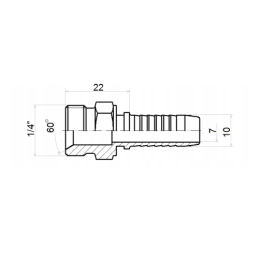 10 x AGR TIESUS UŽSPAUDIMAS DN10 1SN 2SN 1/4"